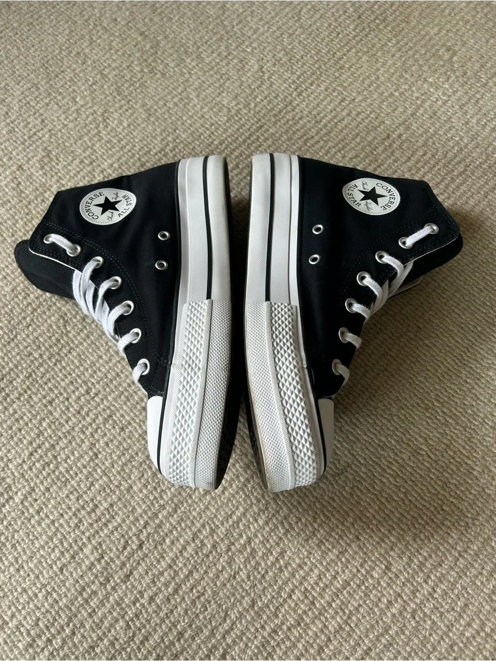 Converse Black and White High-Top Canvas Sneakers